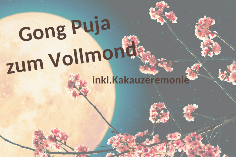 Flyer GongPuja zum Vollmond